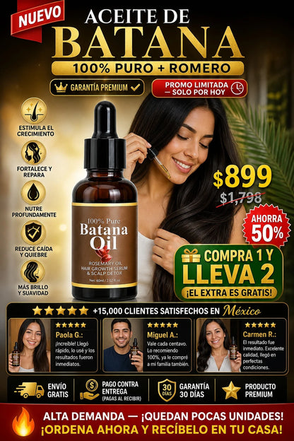 Aceite de Batana Puro - Repara y Fortalece tu Cabello - Imagen 1