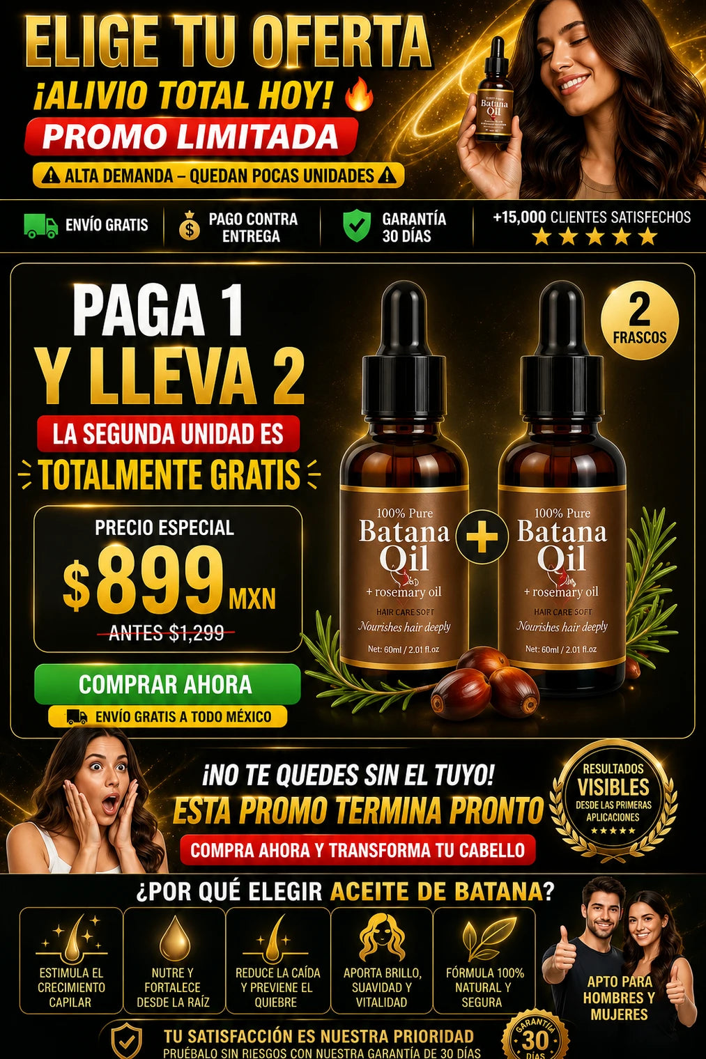 Aceite de Batana Puro - Repara y Fortalece tu Cabello - Imagen 2